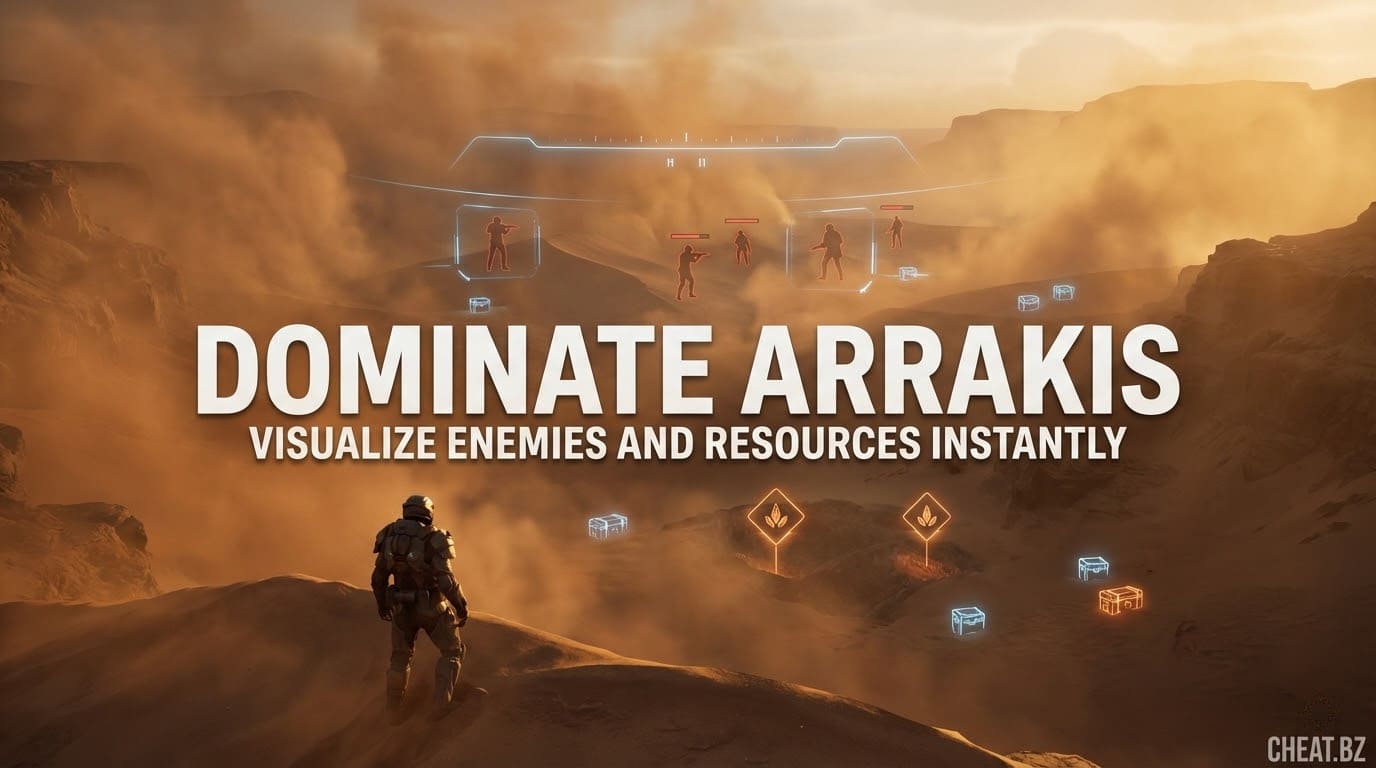 Dune Awakening cheats with ESP and Aimbot interface